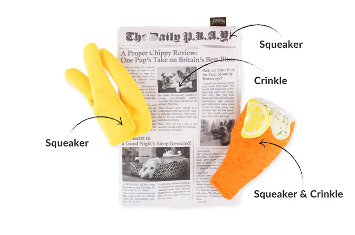 P.L.A.Y. Plush Toy International Classic Chippy Chews - Fish n Chips