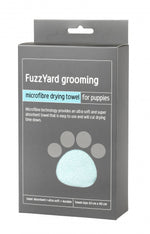 Microfiber Drying Towel For Puppies,  Blue With Grey Trim