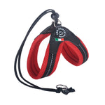 Easy Fit Liberta Red Mesh Harness with No Escape Adjustable Closure