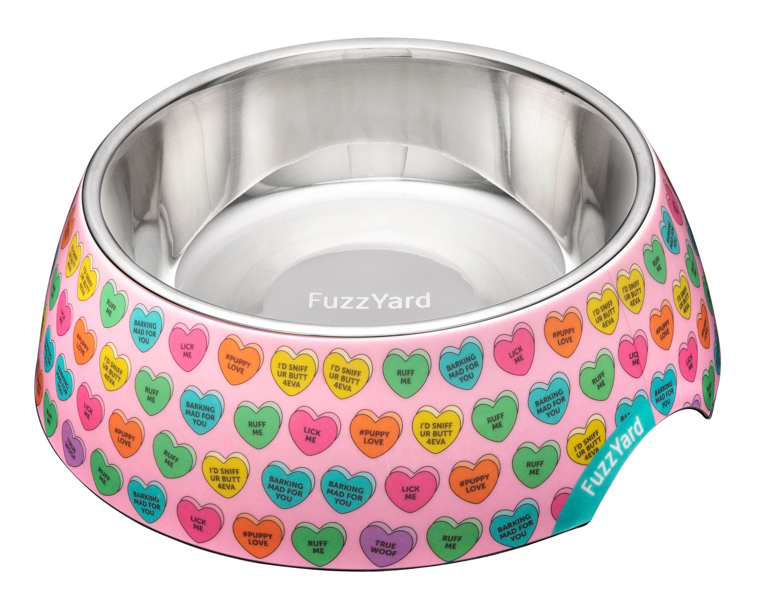 Candy Hearts Easy Feeder Pet Bowl
