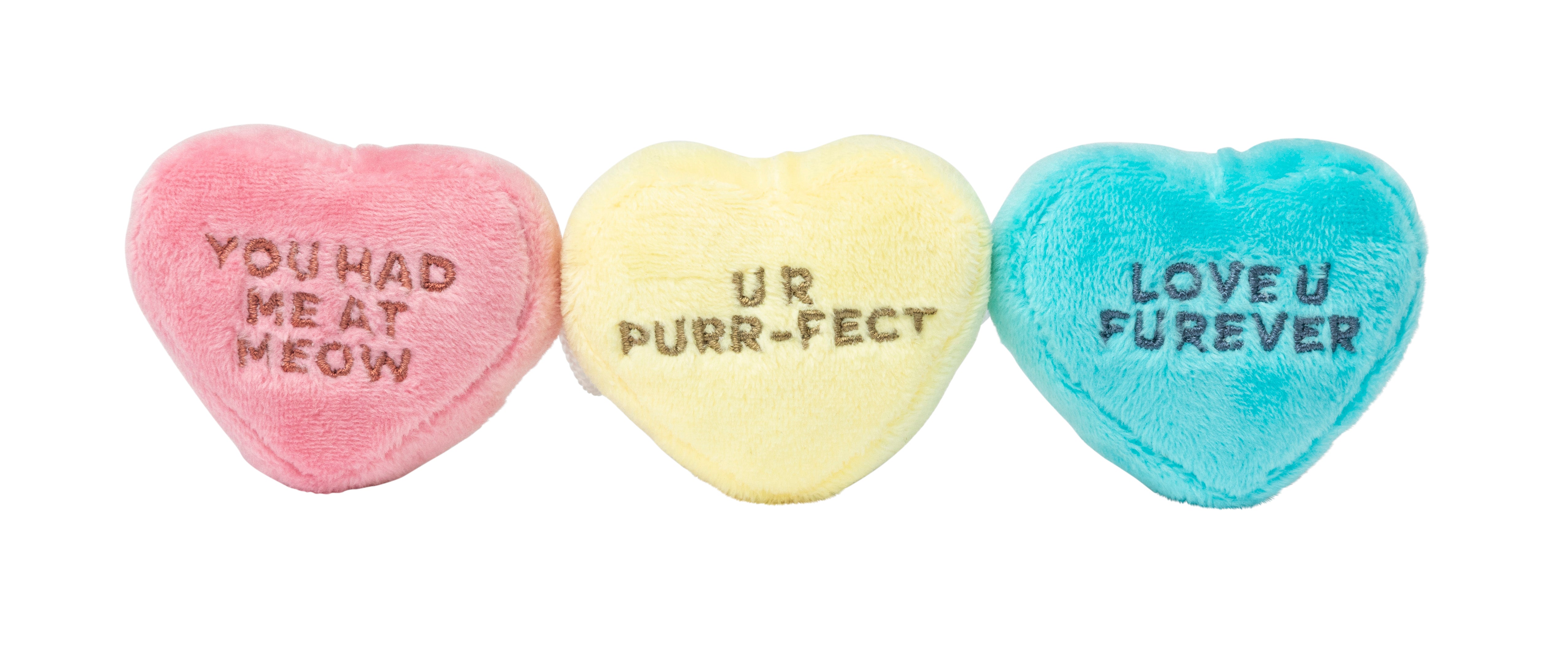 Candy Hearts Cat Toy