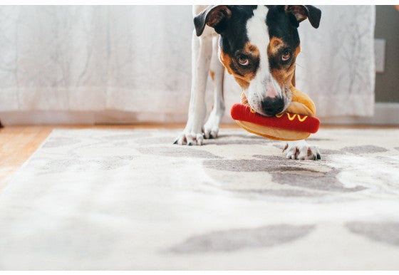 Plush hot dog dog toy deals