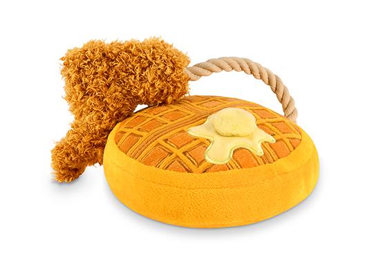 Barking Brunch Chicken & Wooffles Plush Dog Toy