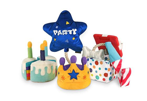 Party Time Pawfect Present Plush Dog Toy